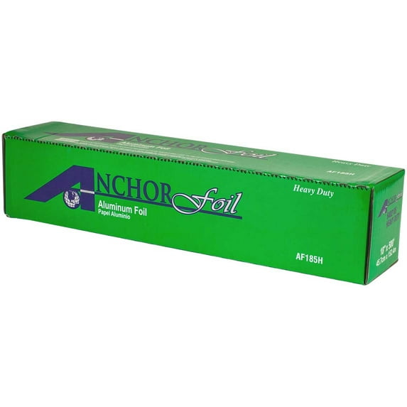 Anchor Packaging AnchorFoil Heavy Gauge Aluminum Foil Roll in Cutter Box, 18 inch x 500 Feet -- 1 each.