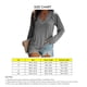 thumbnail image 4 of Camiseta casual de manga larga con cuello en V para mujer, camiseta de manga larga para mujer y niña, gris M, 4 of 4