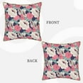 thumbnail image 3 of YFYANG Square Velvet Decorative Throw Pillow, 20"x20" Vintage Pink Floral Texture Pattern Sofa Bed Cushion Pillows, 3 of 7