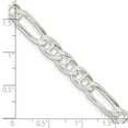thumbnail image 4 of Auriga Fine Jewelry 925 Sterling Silver 6.5 mm Figaro Anchor Chain Necklace for Mens 18", 4 of 6