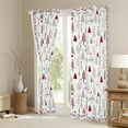 thumbnail image 3 of Homewish Colorful Xmas Tree Black Out Curtains,Merry Christmas Curtains Pack of 2 (42x63 Each),Gray White Red Bedroom Curtains For Girls Kids,Super Cozy Room Decor, 3 of 6