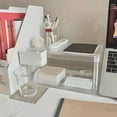 thumbnail image 5 of Desktop Cosmetic Rack Bathroom Makeup Organizer Desktop Storage Rack 2 Tiers Transparent Strong Plastic Detachable Widely Used Desk Cosmetic Rack For Cosmetic, 5 of 5