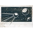 thumbnail image 2 of Marmont Hill - "Sputnik's Orbit" Painting Print on White Wood, 2 of 5