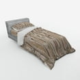 thumbnail image 2 of Ambesonne Floral Bedding Set 3 Pcs, Flowers on Wavy Stripes, Twin, Dark Brown Sand Brown, 2 of 2
