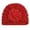 Red, variant on Daznico Winter Knit Baby Hat Solid Color Floral Design Soft Warm Beanie for Cold Weather Toddler Cozy Headwear