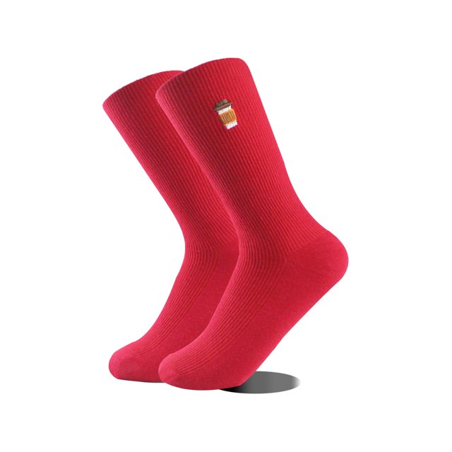 Calcetines de algodón con bordado de frutas, calcetines de tubo medio, calcetines de mujer de tendencia de versión coreana
