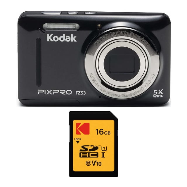 Cámara Digital KODAK PIXPRO FZ53 16MP Zoom 5x Tarjeta de 16GB