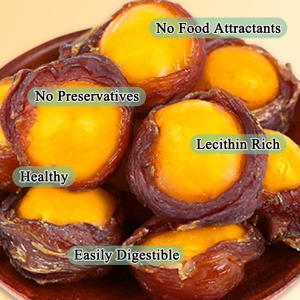 Duck Wrapped Egg Yolk Dog Treats for Small, Medium, & Large Dog - Made with Fresh Duck and Egg Yolk, Lecithin Rich Make the Perfect Positive-Reward Training Treats for Dogs,1.32lbs
