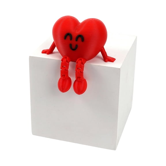 7829 Gift 3D Printed Sitting Heart Figurine Ornament for Home Desk Decoration