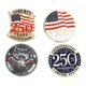 thumbnail image 3 of 4 Broches Patrióticos Del 250 Aniversario Para Sombreros De Celebración O Oficina, 3 of 8