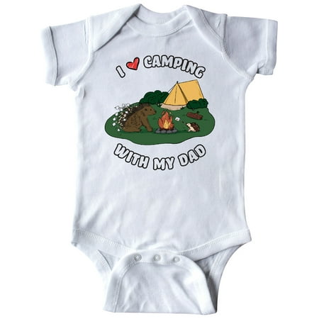 

Inktastic I Heart Camping With My Dad with Hedgehog and Porcupine Gift Baby Boy or Baby Girl Bodysuit