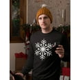thumbnail image 3 of Tstars Men's Christmas Long-Sleeve T-Shirt with Snowflake Design, 3 of 7