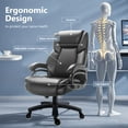 thumbnail image 5 of BOSSIN 500lbs Big and Tall Office Chair,Heavy Duty Computer Desk Chair with Adjustable Lumbar Support, 5 of 9