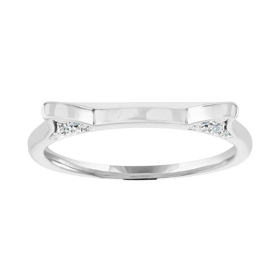 Brilliance Fine Jewelry Sterling Silver Diamond Accent Stackable Cat Ring