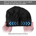 thumbnail image 3 of Toque negro ajustable de 4 piezas para mujer y hombre, toque unisex, toque profesional mylar, toque transpirable para repostería a la parrilla., 3 of 5