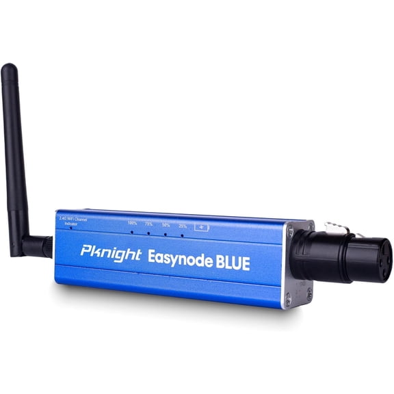 Pknight Upgraded 2.4G Wireless DMX Controller Easynode BLUE with Dual WiFi & Bluetooth Rechargeable Artnet & sACN Transceiver Interface