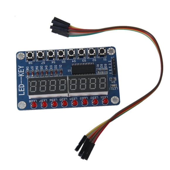 S SERENABLE 8-Bit LED 8-Bit Digital -Bit Key TM1638 Module