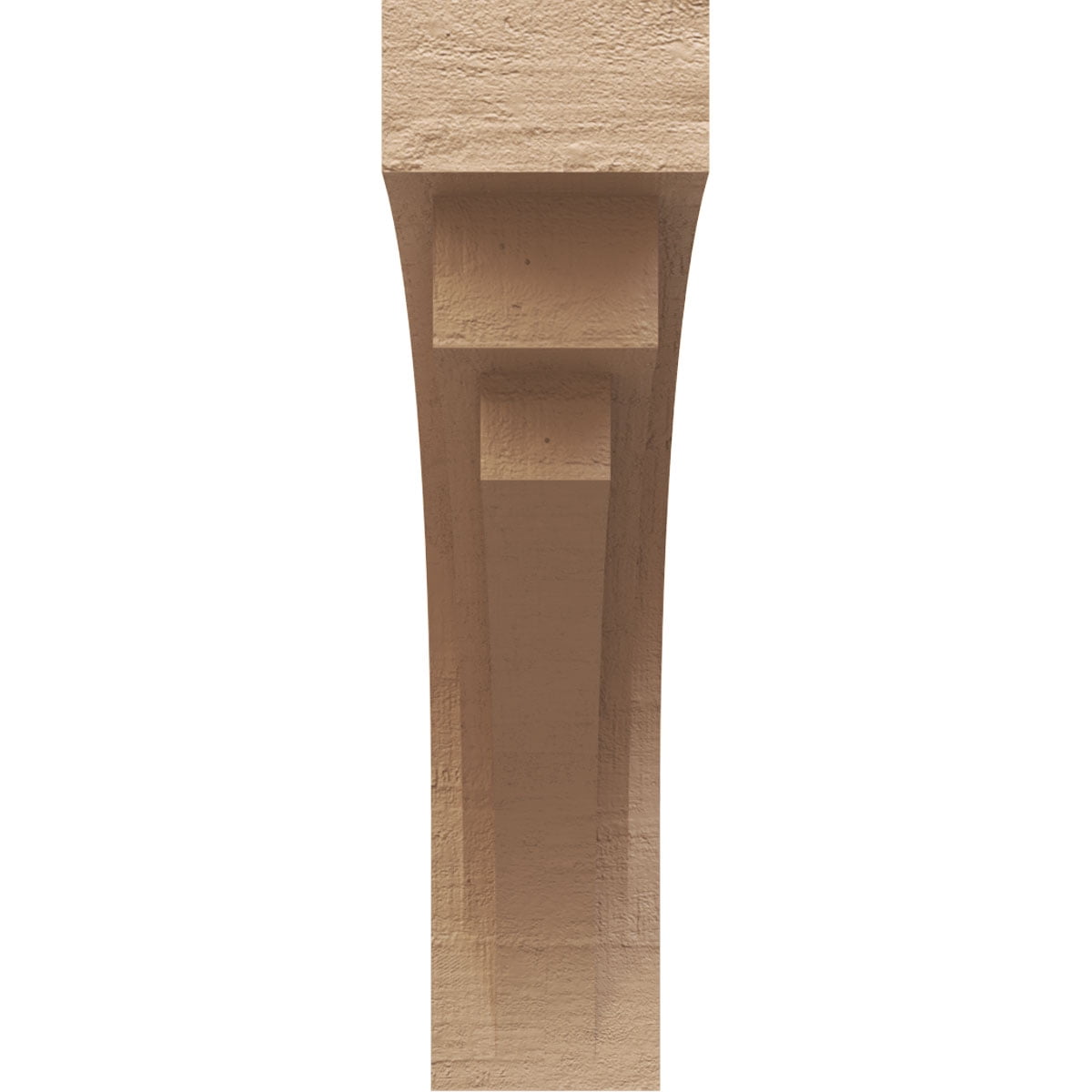 7"W x 28"D x 28"H Thin Rockford Rough Cedar Woodgrain TimberThane Corbel, Primed Tan