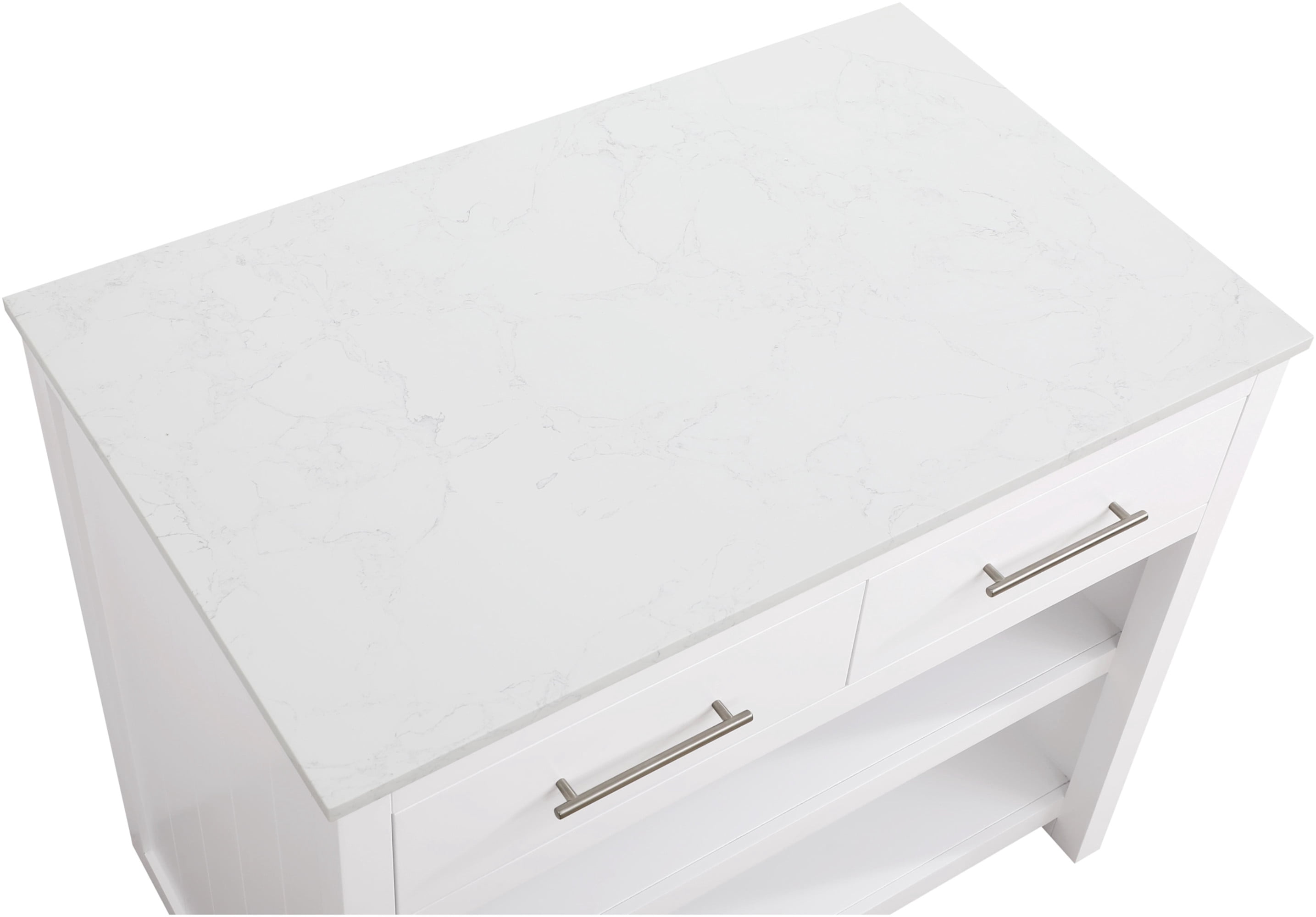 Elegant Kitchen and Bath 42 inch Kitchen Island in White