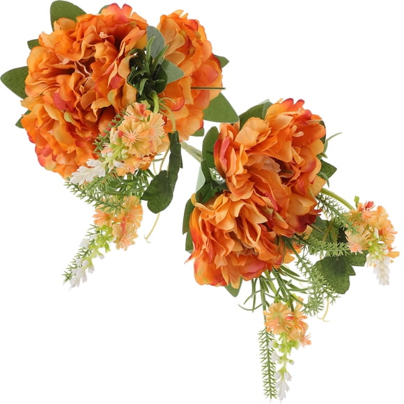 BALAHAPY 2Ud Flores Artificiales Peonía Con Tallo Para De Hogar Y Eventos