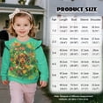 thumbnail image 7 of Garronmavis Cute Dog Long Sleeve Sweatshirt Polyester Spandex Fabric Flowers Pullover Drop Shoulder Sweater 2T Warm Girls Crewneck Sweatshirt Ruffle Toddler Girl Clothes for Daily Life, 7 of 7