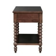 thumbnail image 3 of Exquisite Acacia Wood One Drawer Nightstand - Deep Brown Finish, Turned Legs, Ample Storage Space - Easy Assembly - Enhance Your Bedroom with Elegance and Functionality, 3 of 3