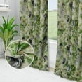 thumbnail image 6 of Easy-Going 2 Panels Set Peony Flower Printed Curtains with Grommet Room Darkening Blackout Curtains, Gray, 52x96 in, 6 of 7