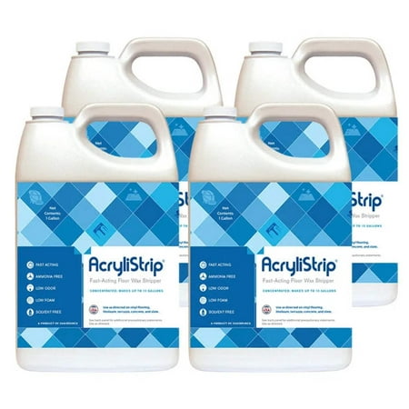 AcryliStrip Commercial Floor Wax & Finish Stripper - Case of 4 Gallons