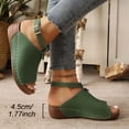 thumbnail image 2 of ShiShine Womens Wedge Sandals Open Toe Ankle Strap Buckle Comfortable Casual Summer Shoes, 2 of 7