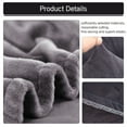 thumbnail image 4 of Velvet Sofa Cover Single Chair Plush Couch Cover Slipcover All-Inclusive Protector Washable with Non-Slip Straps, Dark Gray, 4 of 7