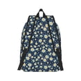 thumbnail image 3 of Daiia Daisy Floral B Vintage Canvas Backpack for Men and Women ,Hiking Backpack,Travel Laptop Bag for School,Large Capacity Backpack, 3 of 8
