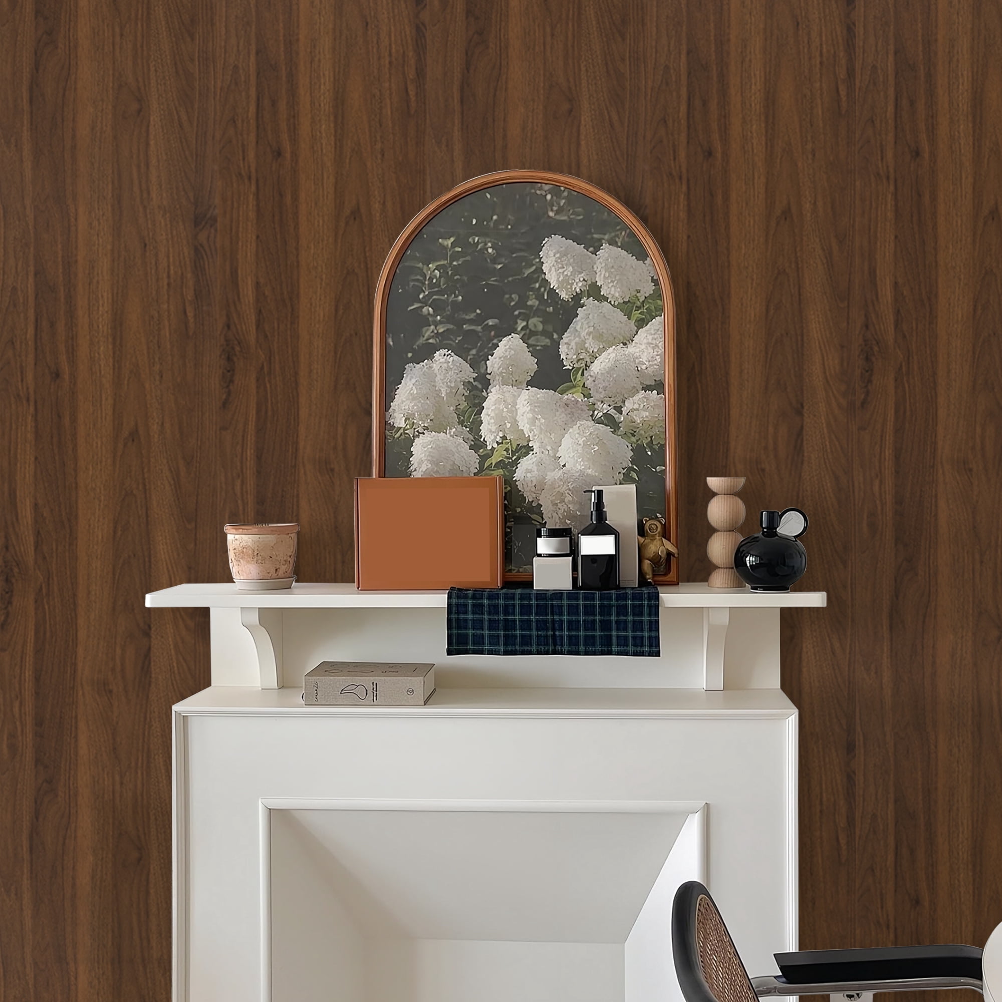 Abyssaly Wood Peel and Stick Wallpaper 15.7 " x 393" Self-adhesive Removable Contact Paper Waterproof Vinyl Wallpaper for Home Decor