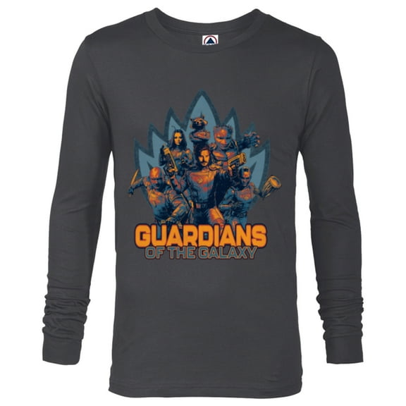 Marvel Guardians of the Galaxy Volume 3 Team with Crest - Long Sleeve T-Shirt for Men - Customized-Charcoal Heather