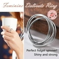 thumbnail image 4 of ORUYROP Women Triple Interlocked Rolling Ring, Delicate Looking, Stainless Steel/Gold Plated/Black (Send Gift Box), 4 of 7