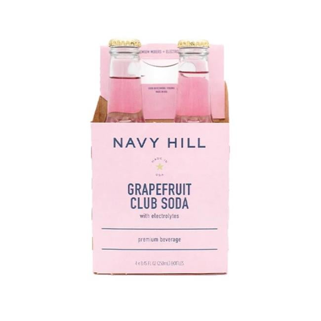 Navy Hill 407053 33.8 fl oz Grapefruit Club Soda, 4 per Pack Pack of
