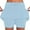 #002-Light Blue, variant on GIPQJK Active Skort for Women Athletic Stretchy Elastic Waist Lightweight Soild Color Tennis Skirt Golf Skorts Fake Two Piece Trouser Mini Skirts for Running Workout,Hot Pink S