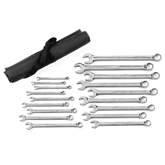 GearWrench 81920 18pc Metric Long Pattern Combo Non-Ratcheting Wrench Set
