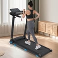 thumbnail image 5 of Folding Treadmill with Incline for Home, 3.0 HP Portable Running Walking Machine with Handrails, 265 lbs Weight Capacity, Compact Foldable Treadmill with 4 Adjustable Leveling Feet, 5 of 14