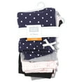 thumbnail image 2 of Hudson Baby Girls Cotton Pants and Leggings, Navy Dot Pink Stripe, 0-3 Months, 2 of 6