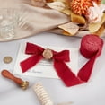 thumbnail image 5 of 10 Yards Burlap Frayed Ribbon Hessian Ribbon Jute Ribbon for Craft Making Dark Red 1-1/2 inch(37.5mm), 5 of 6