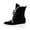 Black, variant on Xfvqtps Womens Snow Boots Hidden Wedge Plush Fleece Line Suede Upper Lace Up Thick Bottom Warm Winter Short Boots Bandage Solid Color Shoes Casual Ankle Boots Black