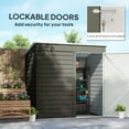 thumbnail image 4 of Outsunny 6' x 4' Garden Storage Shed, Outdoor Metal Tool Shed with Lockable Door and Gloves for Backyard Garden Patio Lawn, Light Gray, 4 of 10