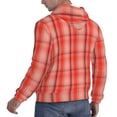 thumbnail image 3 of Hoodies for Men - checkered soft red beige plaid Long Sleeve Comfrt Men'S Fashion Hoodies & Sweatshirts, Sweatshirts for Men Hoodies Pullover Clothing Clothes with Pouch, 3 of 7