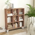 thumbnail image 4 of Costway 2 PCS 9-Cube Bookcase with 6 Removable Shelves Raised Support Feet for Living Room Brown, 4 of 9