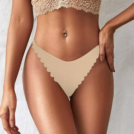 

Lingerie For Women Plus Size Ladies New Seamless And Comfortable Low-Rise Thong Underwear