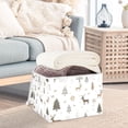 thumbnail image 3 of Yayeee Collapsible Cube Storage Bin with Lid Fabric Closet Decorative Basket with Handles, Christmas Forest, 3 of 7