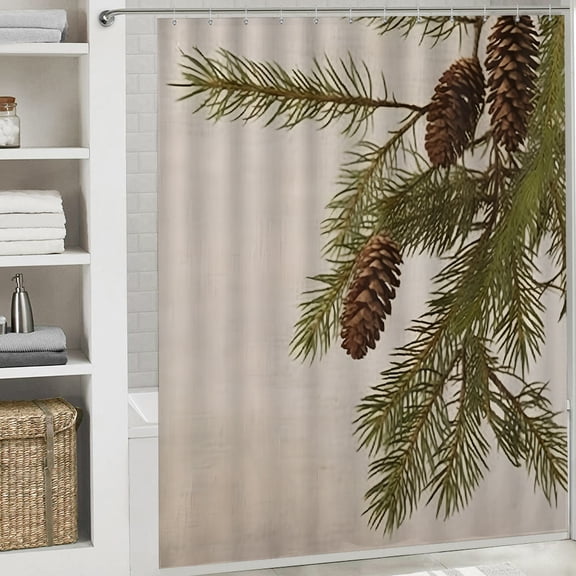 Pine cone Bathroom shower curtain printed waterproof shower curtain Home Sweet Home Fabric Shower Curtain Bathtub Decor with Hooks