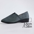 thumbnail image 5 of XIMIN Women's Suede Loafers Casual Slip-on Flat Low Chunky Rounded Toe Heels Healed Dress Shoes Comfortable Low-top Design Suitable for Everyday wear, 5 of 8