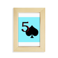 thumbnail image 1 of Peace Spade 5 Poker Desktop Display Photo Frame Picture Art Painting 5x7 inch, 1 of 3
