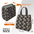 thumbnail image 3 of Pioneer Flower Floral Print Pattern Insulated Lunch Bag for Women & Adults,Large Portable Soft Cooler Lunch Bag,Thermal Food Storage Tote with Pearl Cotton,8.66L,8.75x5.75x9.5 Inch, 3 of 6